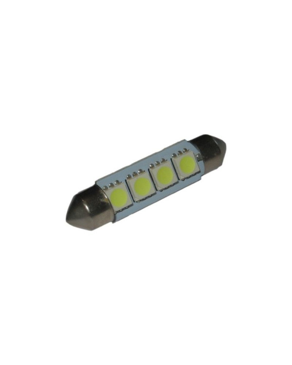 Автомобільна лампа підсвітки салону, номера 12V AC (C5W) 4SMD 5050 42мм 70Lm БІЛИЙ Автомобільна лампа підсвітки салону, номера 12V AC (C5W) 4SMD 5050 42мм 70Lm БІЛИЙ