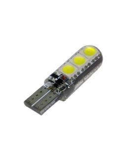 Автолампа LED T10 W5W 6SMD 5050 12V біла (габарит/номер/салон) Автолампа LED T10 W5W 6SMD 5050 12V біла (габарит/номер/салон)