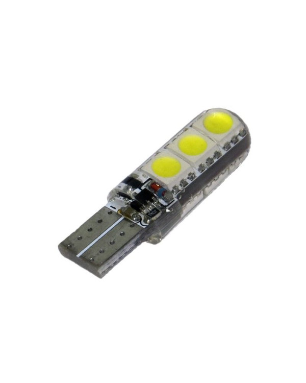 Автолампа LED T10 W5W 6SMD 5050 12V біла (габарит/номер/салон)