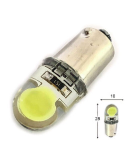 Автолампа LED T4W BA9s 12V біла, COB 1W, для габаритів/салону/номера
