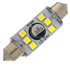 Автомобільна лампа підсвітки салону, номера 12-24V AC (C5W) 6SMD 3030 41мм Виробництво Україна БІЛИЙ Автомобільна лампа підсвітки салону, номера 12-24V AC (C5W) 6SMD 3030 41мм Виробництво Україна БІЛИЙ