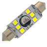 Автомобільна лампа підсвітки салону, номера 12-24V AC (C5W) 6SMD 3030 41мм Виробництво Україна БІЛИЙ