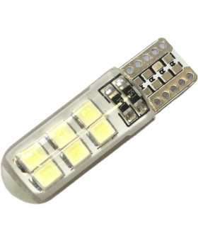Автолампа LED T10 W5W 12SMD 2835 12V біла (габарит/номер/салон) Автолампа LED T10 W5W 12SMD 2835 12V біла (габарит/номер/салон)
