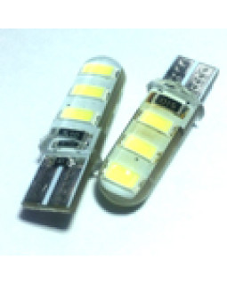 Автолампа LED T10 W5W 6SMD 5630 12V біла (габарит/номер/салон) Автолампа LED T10 W5W 6SMD 5630 12V біла (габарит/номер/салон)