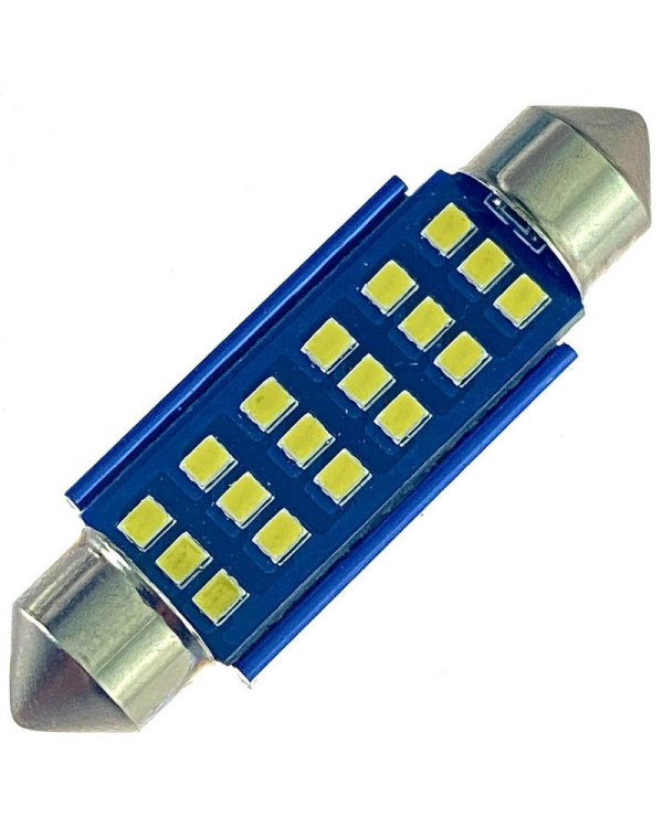 Автомобільна лампа підсвітки салону, номерного знака 12V AC (C5W) 18SMD 2016 41мм обманка БІЛИЙ Автомобільна лампа підсвітки салону, номерного знака 12V AC (C5W) 18SMD 2016 41мм обманка БІЛИЙ