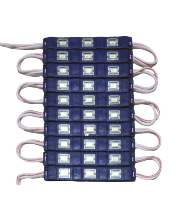 Світлодіодний модуль 5630 SMD 3 LED, 24V, синій, пластиковий корпус Світлодіодний модуль 5630 SMD 3 LED, 24V, синій, пластиковий корпус