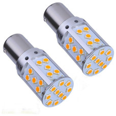 Світлодіодна автолампа 12V 1156 35SMD 3030 (зі зміщенням) ЖОВТИЙ