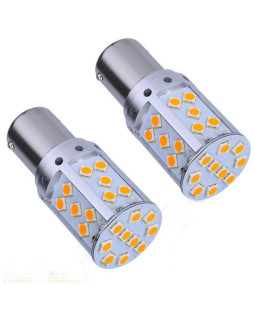 Світлодіодна автолампа 12V 1156 35SMD 3030 (зі зміщенням) ЖОВТИЙ Світлодіодна автолампа 12V 1156 35SMD 3030 (зі зміщенням) ЖОВТИЙ