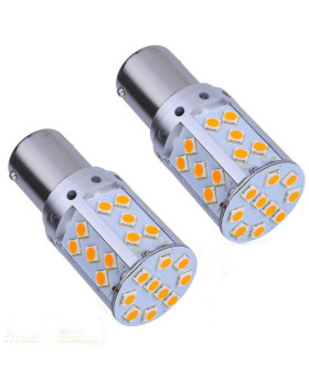 Світлодіодна автолампа 12V 1156 35SMD 3030 (зі зміщенням) ЖОВТИЙ Світлодіодна автолампа 12V 1156 35SMD 3030 (зі зміщенням) ЖОВТИЙ