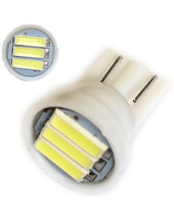 Автолампа LED T10 W5W 3SMD 12V біла (габарит/номер/салон)