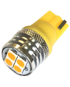 Автолампа LED T10 W5W 4SMD 12V жовта (габарит/номер/салон) Автолампа LED T10 W5W 4SMD 12V жовта (габарит/номер/салон)