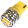 Автолампа LED T10 W5W 4SMD 12V жовта (габарит/номер/салон)