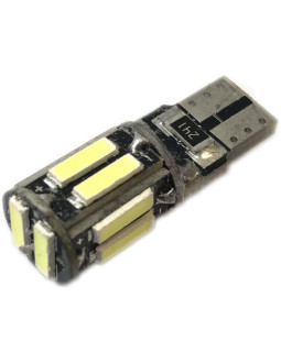 Автолампа LED T10 W5W 10SMD 12V біла (габарит/номер/салон)