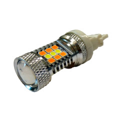 Світлодіодна автолампа P27/7W W2.5x16q 12V 3157 7SMD 3030 (БІЛИЙ)+21SMD 2835 (ЖОВТИЙ) ДВОКОЛІРНА 1200Lm Світлодіодна автолампа P27/7W W2.5x16q 12V 3157 7SMD 3030 (БІЛИЙ)+21SMD 2835 (ЖОВТИЙ) ДВОКОЛІРНА 1200Lm