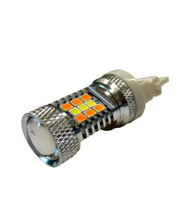 Світлодіодна автолампа P27/7W W2.5x16q 12V 3157 7SMD 3030 (БІЛИЙ)+21SMD 2835 (ЖОВТИЙ) ДВОКОЛІРНА 1200Lm Світлодіодна автолампа P27/7W W2.5x16q 12V 3157 7SMD 3030 (БІЛИЙ)+21SMD 2835 (ЖОВТИЙ) ДВОКОЛІРНА 1200Lm