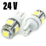 Автолампа LED T10 W5W 5SMD 5050 24V біла (габарит/номер/салон)