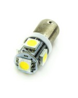 Автомобільна лампа підсвітки габаритів 24V T4W (BA9s) 5SMD 5050 75Lm БІЛИЙ