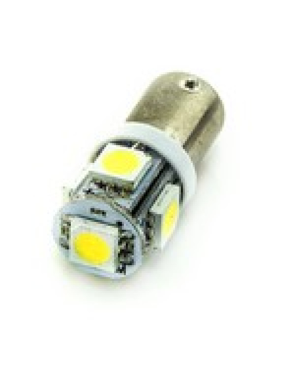 Автомобільна лампа підсвітки габаритів 24V T4W (BA9s) 5SMD 5050 75Lm БІЛИЙ Автомобільна лампа підсвітки габаритів 24V T4W (BA9s) 5SMD 5050 75Lm БІЛИЙ