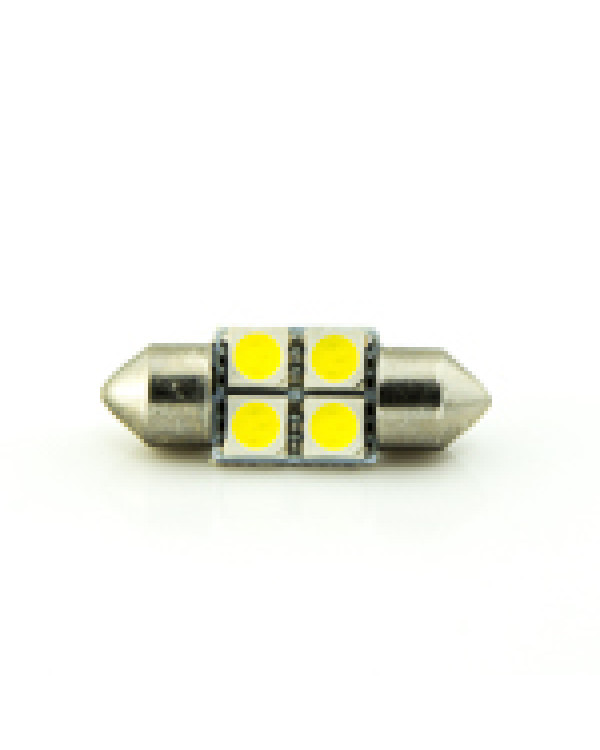 Автомобільна лампа підсвітки салону, номера 12V AC (C5W) 4SMD 5050 31мм 60Lm БІЛИЙ Автомобільна лампа підсвітки салону, номера 12V AC (C5W) 4SMD 5050 31мм 60Lm БІЛИЙ