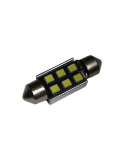 Автомобільна лампа підсвітки салону, номера 12V AC (C5W) 6SMD 2835 36мм обманка 540Lm БІЛИЙ
