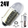 Автомобільна лампа підсвітки габаритів 24V T4W (BA9s) 2smd 2835 Osram куля 28Lm СИНІЙ