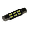Автомобільна лампа підсвітки салону, номера 12V AC (C5W) 6SMD 4014 28мм 65 Lm БІЛИЙ