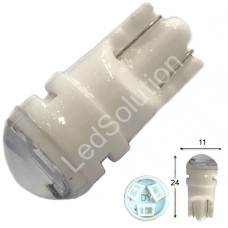 Автолампа LED T10 W5W 3SMD 2835 12V синя (габарит/номер/салон)