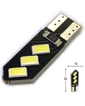 Автолампа LED T10 W5W 6SMD 5630 12V біла (габарит/номер/салон)