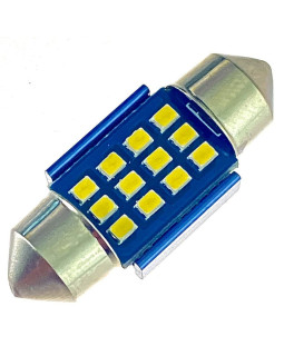 Автомобільна лампа підсвітки салону, номера 12V AC (C5W) 12SMD 2016 31мм обманка БІЛИЙ