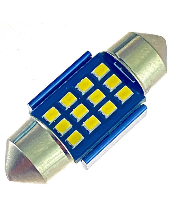 Автомобільна лампа підсвітки салону, номера 12V AC (C5W) 12SMD 2016 31мм обманка БІЛИЙ Автомобільна лампа підсвітки салону, номера 12V AC (C5W) 12SMD 2016 31мм обманка БІЛИЙ
