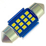 Автомобільна лампа підсвітки салону, номера 12V AC (C5W) 12SMD 2016 31мм обманка БІЛИЙ