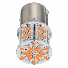 Світлодіодна автолампа PY21W BAU15s 12V 1156 54SMD 3014 (зі зміщенням) ЖОВТИЙ
