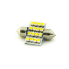 12V AC (C5W) 16SMD 3528 31мм белый 90Lm 12V AC (C5W) 16SMD 3528 31мм белый 90Lm