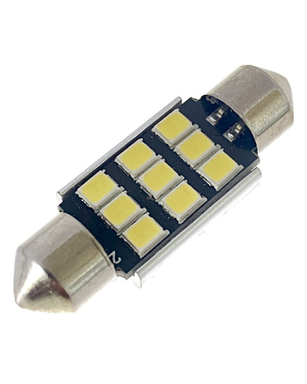 Автомобільна лампа підсвічування салону, номера 12V AC (C5W) 9SMD 2835 36мм обманка 180Lm БІЛИЙ Автомобільна лампа підсвічування салону, номера 12V AC (C5W) 9SMD 2835 36мм обманка 180Lm БІЛИЙ