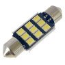 Автомобільна лампа підсвічування салону, номера 12V AC (C5W) 9SMD 2835 36мм обманка 180Lm БІЛИЙ