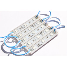Світлодіодний модуль 5054 SMD 3 LED, 12V, синій, пластиковий корпус
