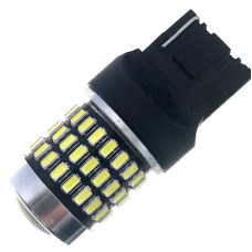 Світлодіодна автолампа W21W W3x16d 12V 7440 78SMD 3014 м'яка плата драйвер 920Lm лінза БІЛИЙ