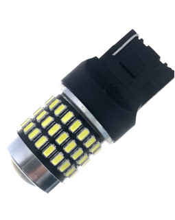 Світлодіодна автолампа W21W W3x16d 12V 7440 78SMD 3014 м'яка плата драйвер 920Lm лінза БІЛИЙ Світлодіодна автолампа W21W W3x16d 12V 7440 78SMD 3014 м'яка плата драйвер 920Lm лінза БІЛИЙ
