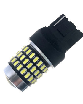 Світлодіодна автолампа W21W W3x16d 12V 7440 78SMD 3014 м'яка плата драйвер 920Lm лінза БІЛИЙ Світлодіодна автолампа W21W W3x16d 12V 7440 78SMD 3014 м'яка плата драйвер 920Lm лінза БІЛИЙ