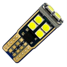 Автолампа LED T10 W5W 10SMD 3030 12V біла (габарит/номер/салон)