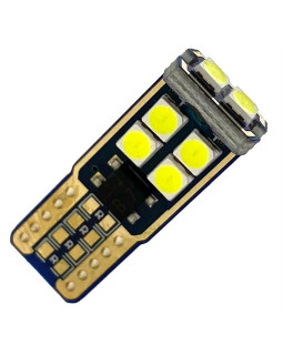 Автолампа LED T10 W5W 10SMD 3030 12V біла (габарит/номер/салон)