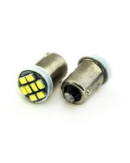 Автомобільна лампа підсвітки габаритів 12V T4W (BA9s) 8SMD 3020 30Lm БІЛИЙ