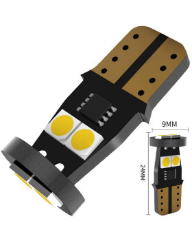 Автолампа LED T10 W5W 6SMD 3030 12V біла (габарит/номер/салон)