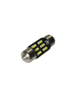 Автомобільна лампа підсвітки салону, номера 12V AC (C5W) 6SMD 4014 31мм 90Lm БІЛИЙ