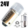 Автомобільна лампа підсвітки габаритів 24V T4W (BA9s) 2smd 2835 Philips матова жовта