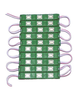Світлодіодний модуль 5630 SMD 3 LED, 24V, зелений, пластиковий корпус