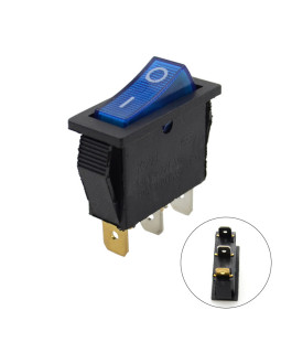 Переключатель 2 поз 3 PIN (KCD3 220V) Синий Переключатель 2 поз 3 PIN (KCD3 220V) Синий
