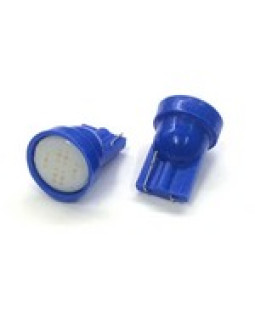 12V T10 (W5W) COB 1W cиний