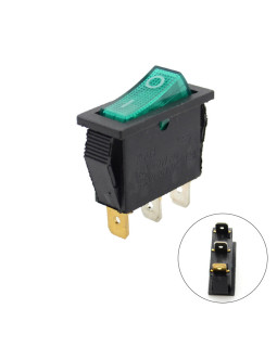 Переключатель 2 поз 3 PIN (KCD3 220V) Зелёный Переключатель 2 поз 3 PIN (KCD3 220V) Зелёный
