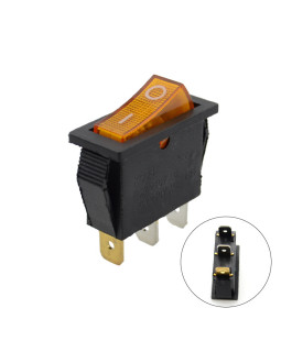 Переключатель 2 поз 3 PIN (KCD3 220V) Жёлтый Переключатель 2 поз 3 PIN (KCD3 220V) Жёлтый